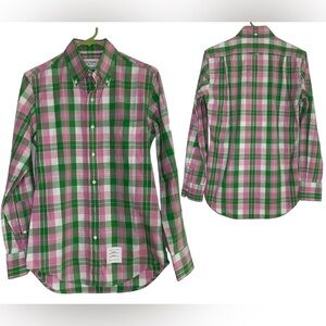 Thom Browne Plaid Long Sleeve Shirt Size 1 Small